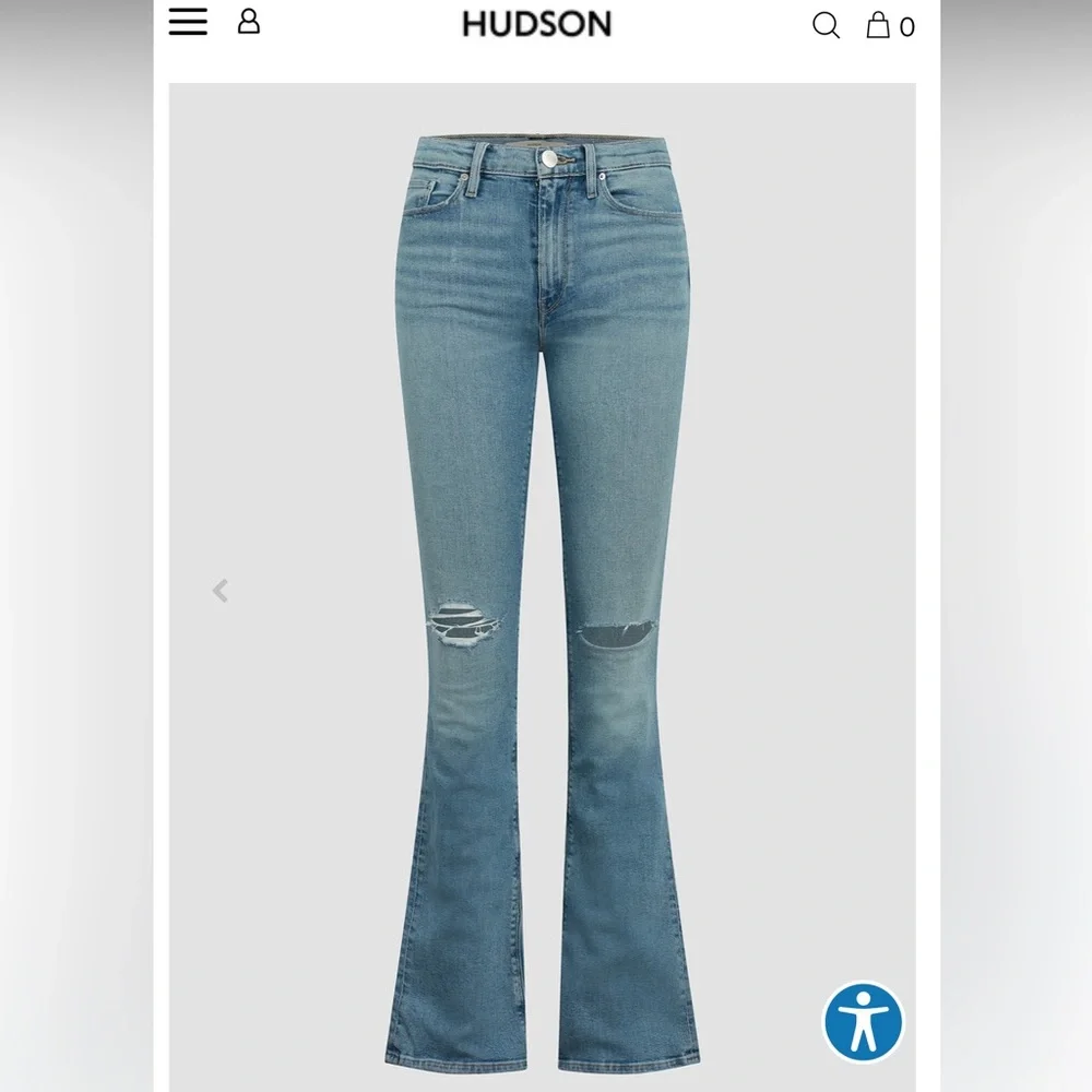 Hudson Barbara high rise bootcut Jean / color royalty sz 26 - Picture 2 of 9